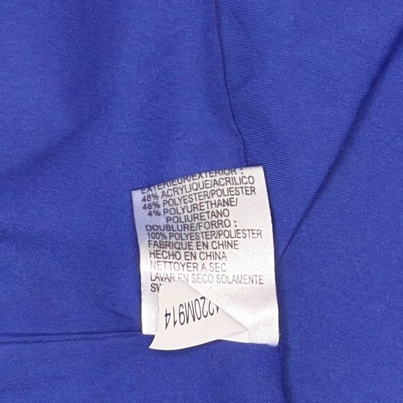 Tahari Royal Blue Sheath Dress with Buckle Waist & 3/4 Sleeve - Size 4 - Picture 8 of 8